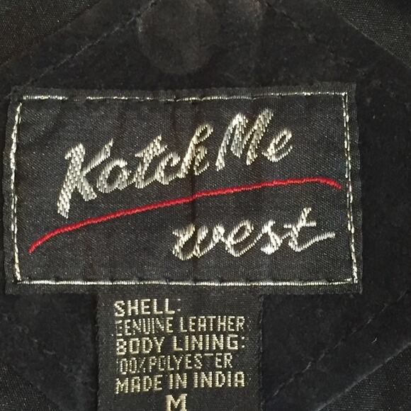 Katch Me Retro Cowboy NWT BoHo Vintage Western Suede Leather Vest M U - Picture 4 of 8